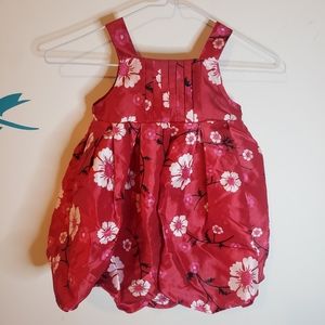 Please Mum 2T red floral bubble dress
